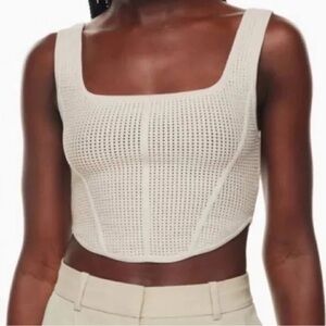 Aritzia Babaton Cream Knit Tank Top